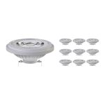 Voordeelpak 10x Noxion Lucent LED Spot G53 AR111 7.4W 450lm 24D - 930 Warm Wit | Beste Kleurweergave - Dimbaar - Vervangt 50W
