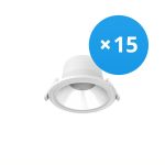 Voordeelpak 15x Noxion LED Downlight Apollo 9W 1100lm 60D - 840 Koel Wit | 145mm - UGR <19