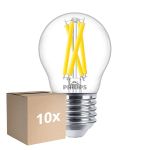 Voordeelpak 10x Philips MASTER LED E27 Kogel Filament Helder 5.9W 806lm - 922-927 Dim To Warm | Beste Kleurweergave - Dimbaar - Vervangt 60W