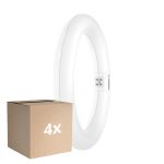 Voordeelpak 4x Osram LED Buis T9 Circulair (EM/Mains) 11W 1320lm - 840 Koel Wit | Vervangt 22W
