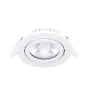 Noxion LED Kantelbaar Slim Spot Wit Rond 6W 350lm 60D - 920-930 Dim To Warm | 85mm - IP54 - Dimbaar - Beste Kleurweergave