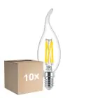 Voordeelpak 10x Philips MASTER LED E14 Gebogen-tip Kaars Filament Helder 3.4W 470lm - 922-927 Dim To Warm | Beste Kleurweergave - Dimbaar - Vervangt 40W