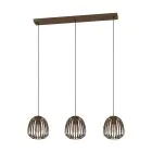 Eglo Hanglamp Espinal Staal Brons | IP20 - Geschikt voor 3x E27 